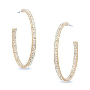 Nadri Gold Inside Out Hoops w/ Cubic Zirconia